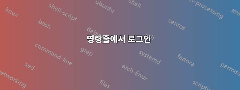 명령줄에서 로그인