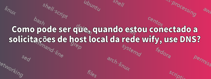 Como pode ser que, quando estou conectado a solicitações de host local da rede wify, use DNS?
