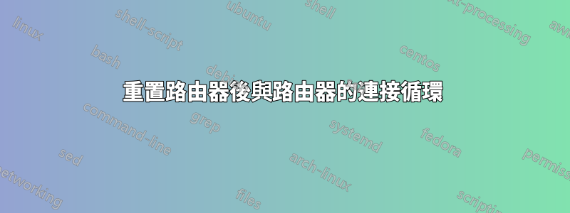 重置路由器後與路由器的連接循環
