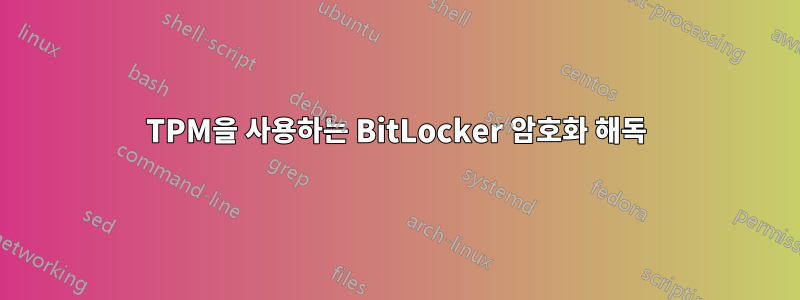 TPM을 사용하는 BitLocker 암호화 해독