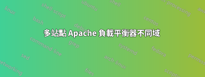 多站點 Apache 負載平衡器不同域