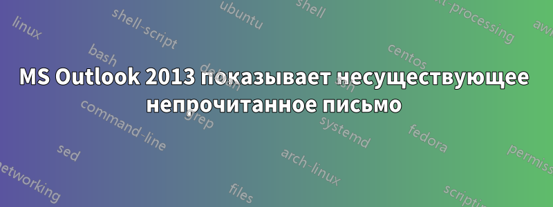 MS Outlook 2013 показывает несуществующее непрочитанное письмо