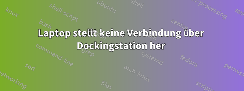 Laptop stellt keine Verbindung über Dockingstation her