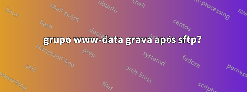 grupo www-data grava após sftp?