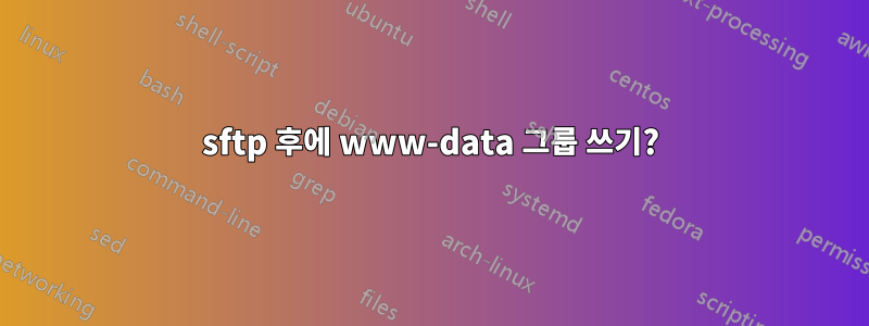 sftp 후에 www-data 그룹 쓰기?