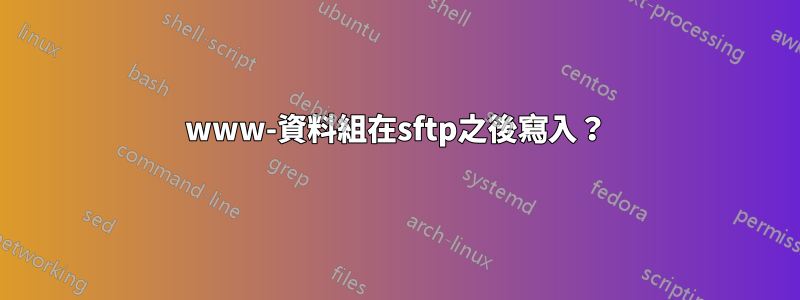 www-資料組在sftp之後寫入？