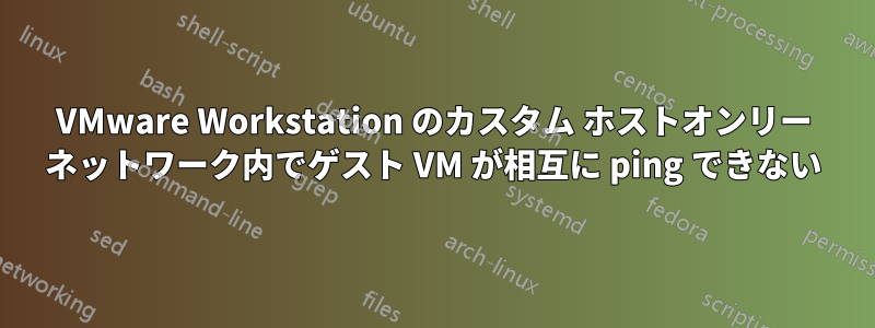 VMware Workstation のカスタム ホストオンリー ネットワーク内でゲスト VM が相互に ping できない