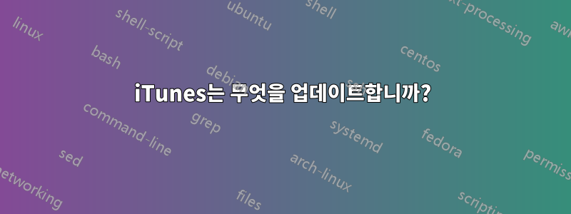 iTunes는 무엇을 업데이트합니까?