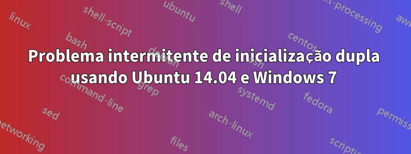 Problema intermitente de inicialização dupla usando Ubuntu 14.04 e Windows 7