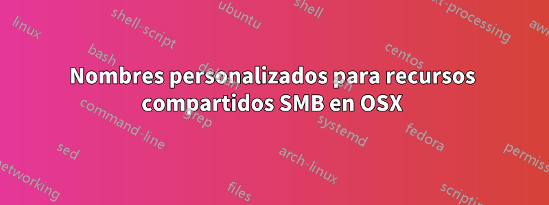 Nombres personalizados para recursos compartidos SMB en OSX