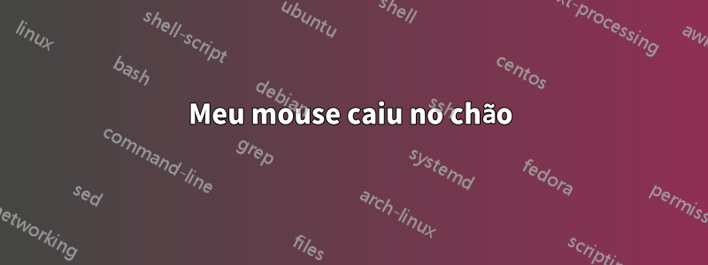 Meu mouse caiu no chão