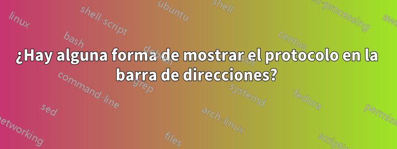 ¿Hay alguna forma de mostrar el protocolo en la barra de direcciones?