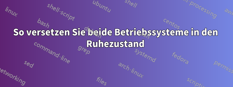 So versetzen Sie beide Betriebssysteme in den Ruhezustand