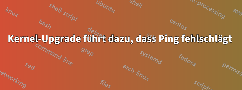 Kernel-Upgrade führt dazu, dass Ping fehlschlägt