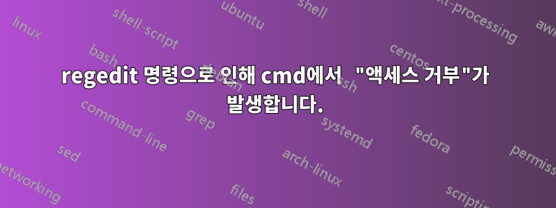 regedit 명령으로 인해 cmd에서 "액세스 거부"가 발생합니다.