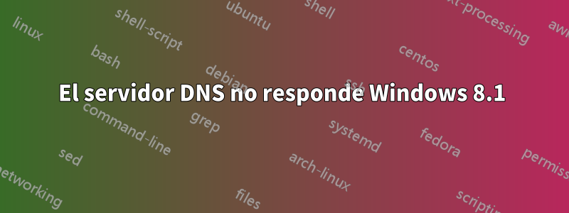 El servidor DNS no responde Windows 8.1