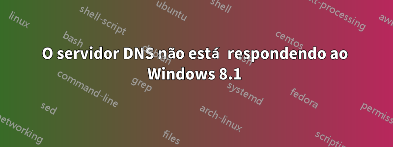 O servidor DNS não está respondendo ao Windows 8.1