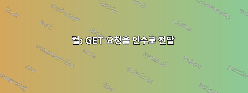 컬: GET 요청을 인수로 전달