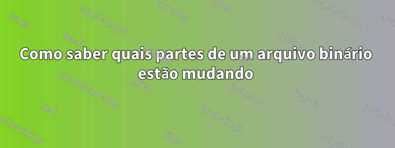 Como saber quais partes de um arquivo binário estão mudando