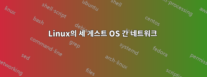 Linux의 세 게스트 OS 간 네트워크