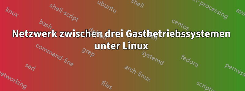 Netzwerk zwischen drei Gastbetriebssystemen unter Linux