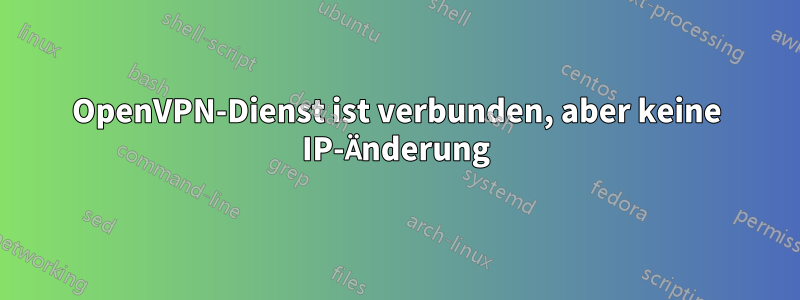 OpenVPN-Dienst ist verbunden, aber keine IP-Änderung