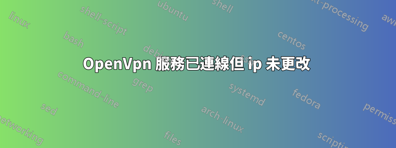 OpenVpn 服務已連線但 ip 未更改