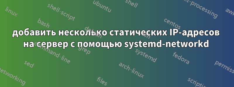 добавить несколько статических IP-адресов на сервер с помощью systemd-networkd