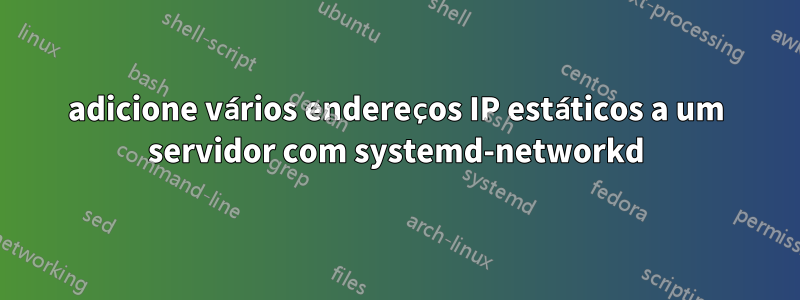 adicione vários endereços IP estáticos a um servidor com systemd-networkd