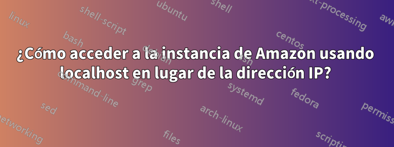 ¿Cómo acceder a la instancia de Amazon usando localhost en lugar de la dirección IP?