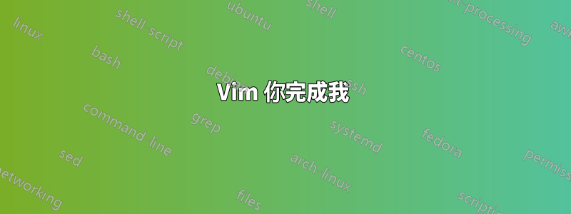 Vim 你完成我