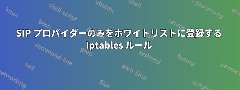 SIP プロバイダーのみをホワイトリストに登録する Iptables ルール