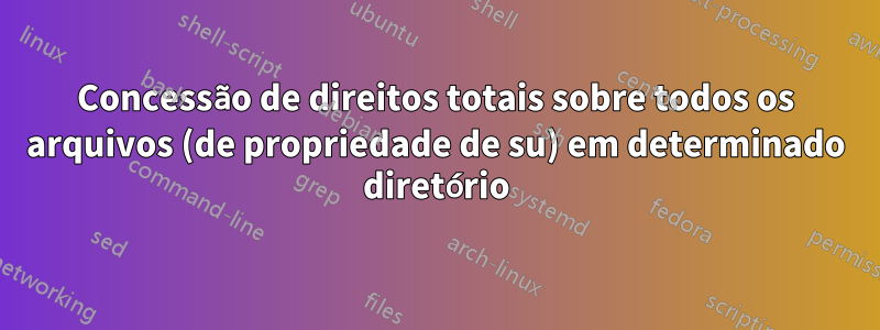 Concessão de direitos totais sobre todos os arquivos (de propriedade de su) em determinado diretório