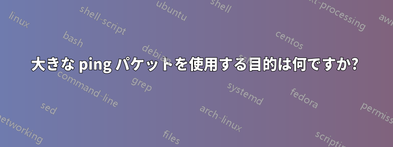 大きな ping パケットを使用する目的は何ですか?