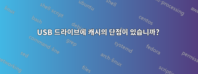 USB 드라이브에 캐시의 단점이 있습니까?