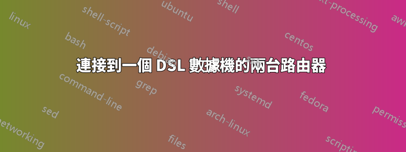 連接到一個 DSL 數據機的兩台路由器