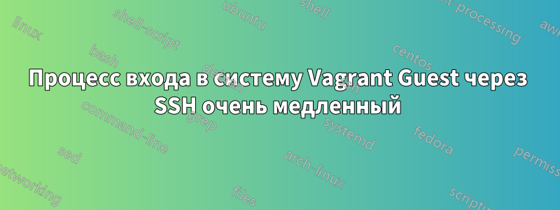 Процесс входа в систему Vagrant Guest через SSH очень медленный