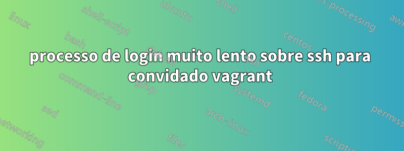 processo de login muito lento sobre ssh para convidado vagrant