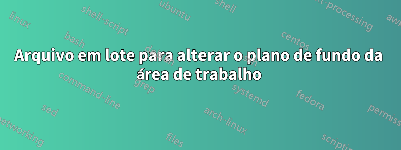 Arquivo em lote para alterar o plano de fundo da área de trabalho