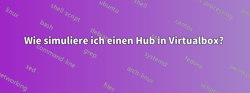 Wie simuliere ich einen Hub in Virtualbox?