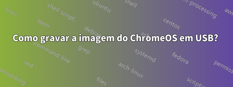 Como gravar a imagem do ChromeOS em USB?