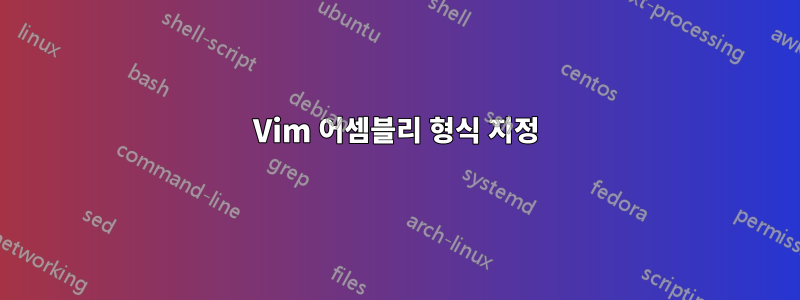 Vim 어셈블리 형식 지정