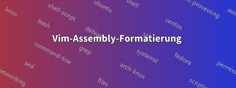 Vim-Assembly-Formatierung