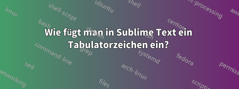 Wie fügt man in Sublime Text ein Tabulatorzeichen ein?