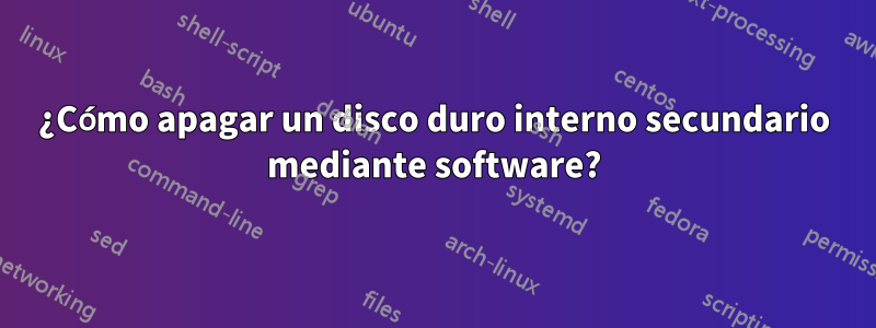 ¿Cómo apagar un disco duro interno secundario mediante software?