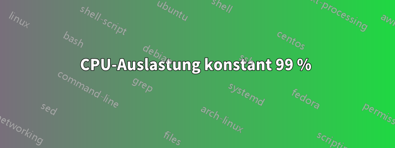 CPU-Auslastung konstant 99 %