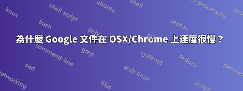 為什麼 Google 文件在 OSX/Chrome 上速度很慢？