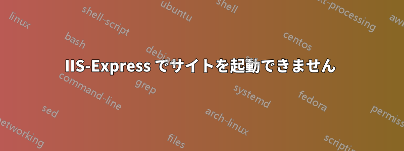 IIS-Express でサイトを起動できません