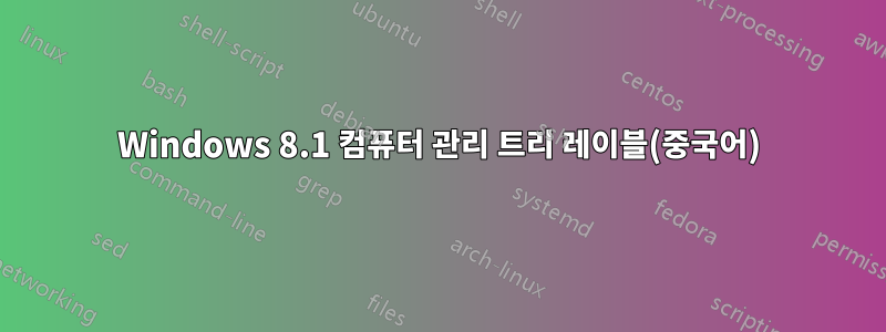 Windows 8.1 컴퓨터 관리 트리 레이블(중국어)