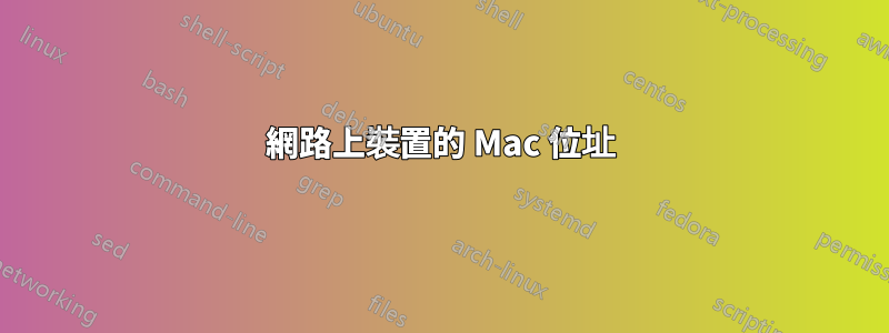 網路上裝置的 Mac 位址